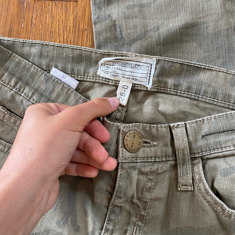 CURRENT/ELLIOTT army denim jeans